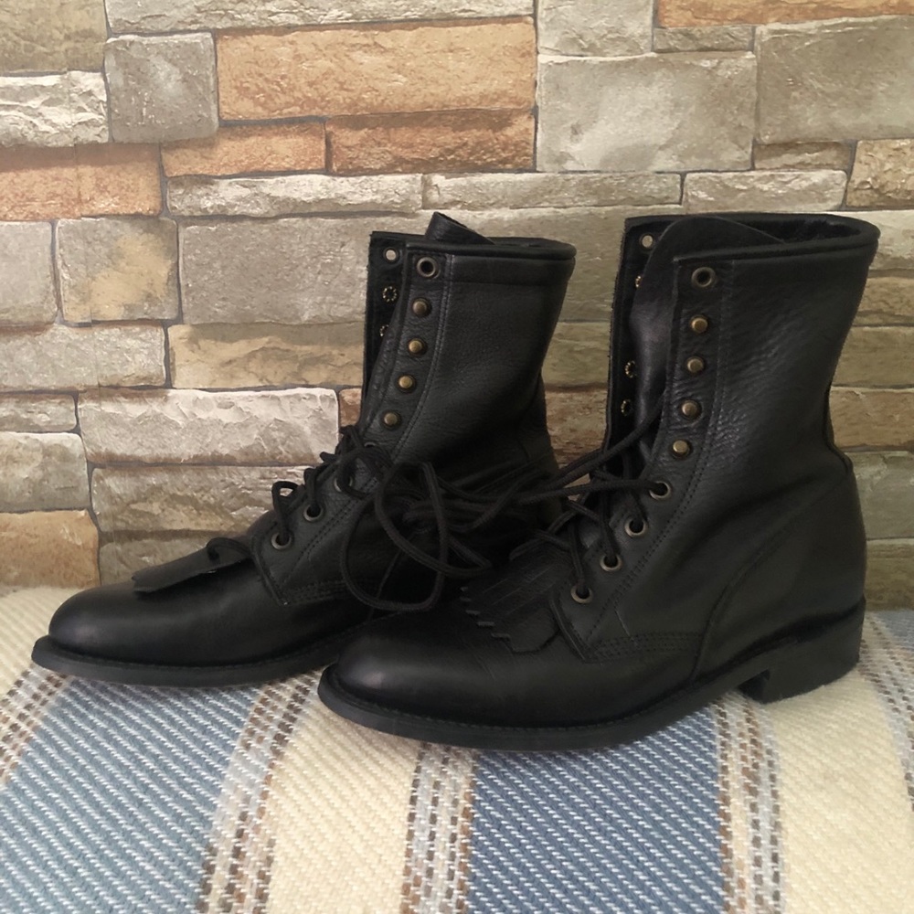 Biltrite Silver Rebel Woman’s Kiltie Black boots size 6